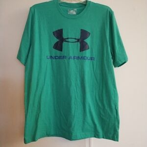 Men's Under Armour Loose Heatgear Green Athletic Shirt Size L